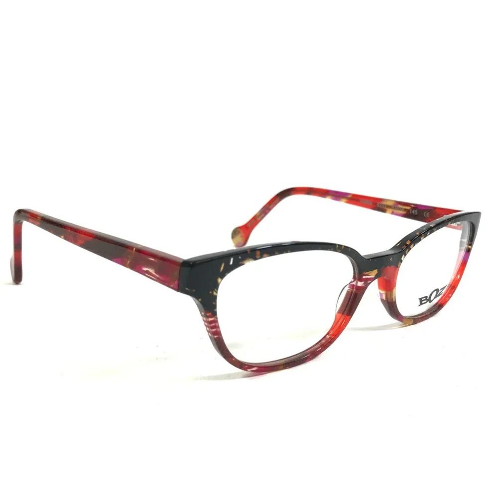 BOZ Eyeglasses Frames VANINA 9333 Black Pink Red Brown Marble 52-16-145
